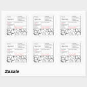 Zwart & Witte Apotheek Abrikoos label (Vel)