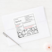 Zwart & Witte Apotheek Abrikoos label (Envelop)