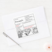 Zwart & Witte Apotheek Ananas etiket (Envelop)