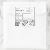 Zwart & Witte Apotheek Ananas etiket (Tas)