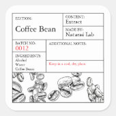 Zwart & Witte Apotheek Coffee Bean etiket (Voorkant)