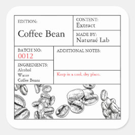 Zwart & Witte Apotheek Coffee Bean etiket