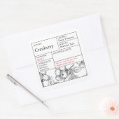 Zwart & Witte Apotheek Cranberry etiket (Envelop)