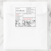 Zwart & Witte Apotheek Cranberry etiket (Tas)