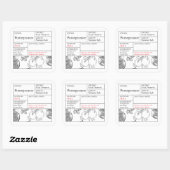 Zwart & Witte Apotheek Granaatappel etiket (Vel)
