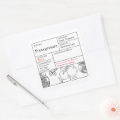 Zwart & Witte Apotheek Granaatappel etiket (Envelop)