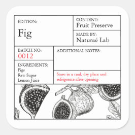 Zwart & Witte Apotheek Vijg label