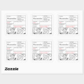 Zwart & Witte Apotheek Watermeloen etiket (Vel)