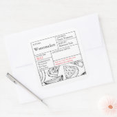 Zwart & Witte Apotheek Watermeloen etiket (Envelop)