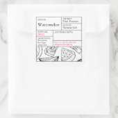 Zwart & Witte Apotheek Watermeloen etiket (Tas)
