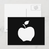 Zwart-witte appel briefkaart (Voorkant / Achterkant)