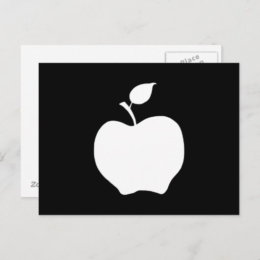 Zwart-witte appel briefkaart (Voorkant / Achterkant)