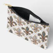Zwart Witte Arcering Stippen Fleur-de-lis Etui (Open)