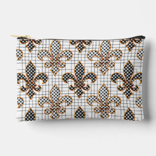 Zwart Witte Arcering Stippen Fleur-de-lis  Etui