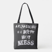 Zwart-witte archeologie is een vuile, warme muze J Tote Bag (Achterkant)