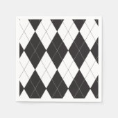 Zwart-witte Argyle Servetten (Voorkant)