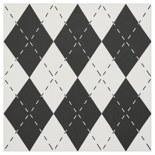 Zwart-witte Argyle Stof (Swatch)