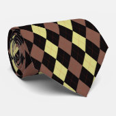 Zwart-witte Argyle Stropdas (Opgerold)