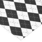 Zwart-witte Argyle Tafelkleed (Gekanteld)