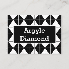 Zwart-witte Argyle Visitekaartje