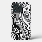 Zwart-witte Art Waves - Uw kleuren Case-Mate iPhone Case (Achterkant)