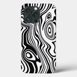 Zwart-witte Art Waves - Uw kleuren Case-Mate iPhone Case