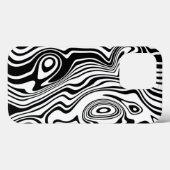 Zwart-witte Art Waves - Uw kleuren Case-Mate iPhone Case (Achterkant (horizontaal))