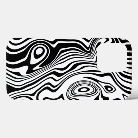 Zwart-witte Art Waves - Uw kleuren Case-Mate iPhone Case (Achterkant (horizontaal))