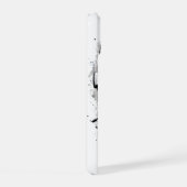 Zwart-witte astronaut kat iPhone 15 case (Rechterkant)
