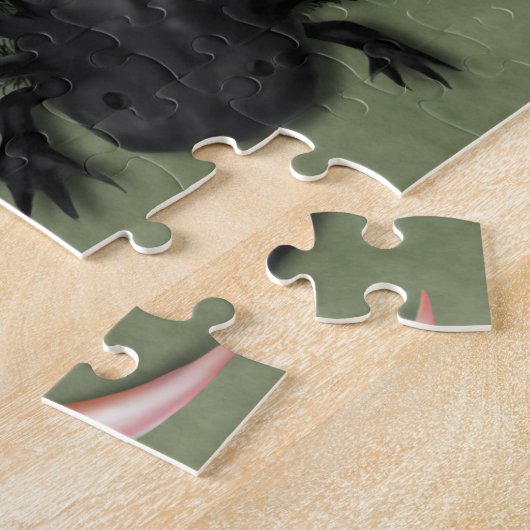 Zwart-witte Axolotls Art Legpuzzel (Zijkant)