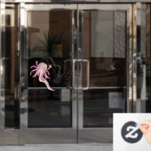 Zwart-witte Axolotls Art Raamsticker (Kantoordeur)