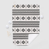Zwart-witte Aztec Golfhanddoek (Insitu)