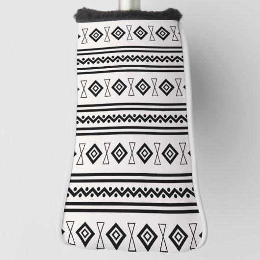 Zwart-witte Aztec Golfheadcover (Draai 90)
