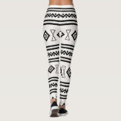 Zwart-witte Aztec Leggings (Achterkant)