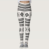 Zwart-witte Aztec Leggings (Voorkant)