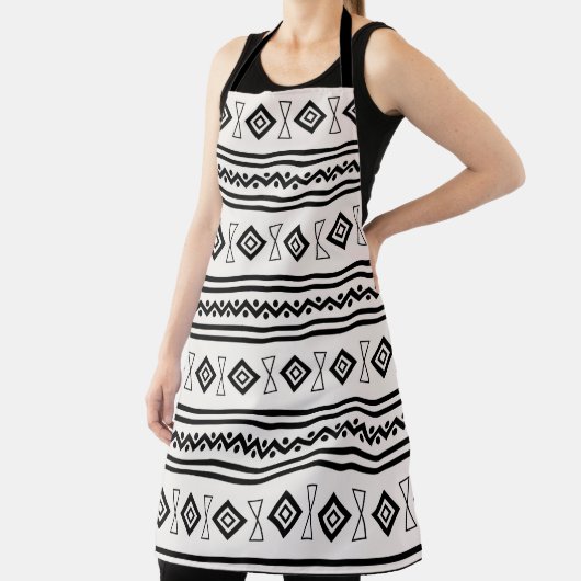 Zwart-witte Aztec Schort (Insitu)
