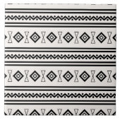 Zwart-witte Aztec Tegeltje (Voorkant)