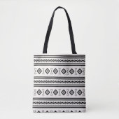Zwart-witte Aztec Tote Bag (Voorkant)