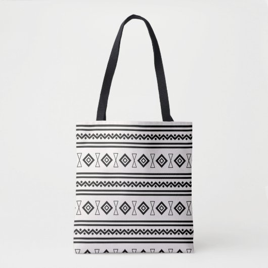 Zwart-witte Aztec Tote Bag (Voorkant)