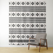 Zwart-witte Aztec Wandkleed (In situ)