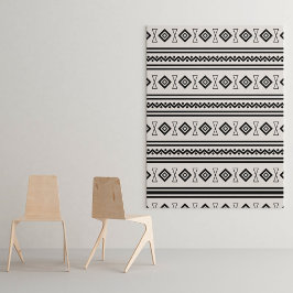Zwart-witte Aztec Wandkleed