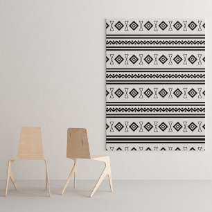 Zwart-witte Aztec Wandkleed