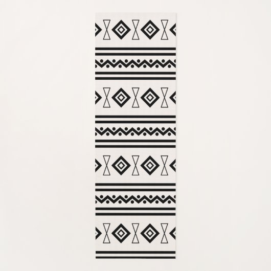 Zwart-witte Aztec Yogamat (Voorkant)