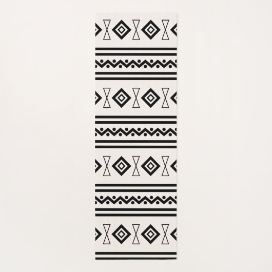 Zwart-witte Aztec Yogamat (Achterkant)