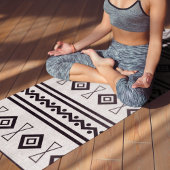 Zwart-witte Aztec Yogamat
