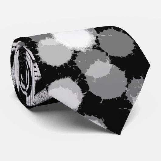 Zwart-witte baan Mode geïnspireerd nek Stropdas (Opgerold)