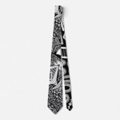 Zwart-witte baan Mode geïnspireerd nek Stropdas (Voorkant)