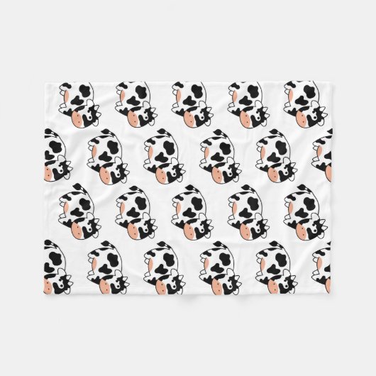 Zwart-witte Baby Fleece Deken (Voorkant (Horizontaal))