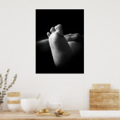 Zwart-witte Baby Poster (Keuken)