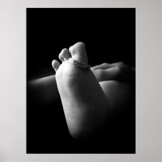 Zwart-witte Baby Poster